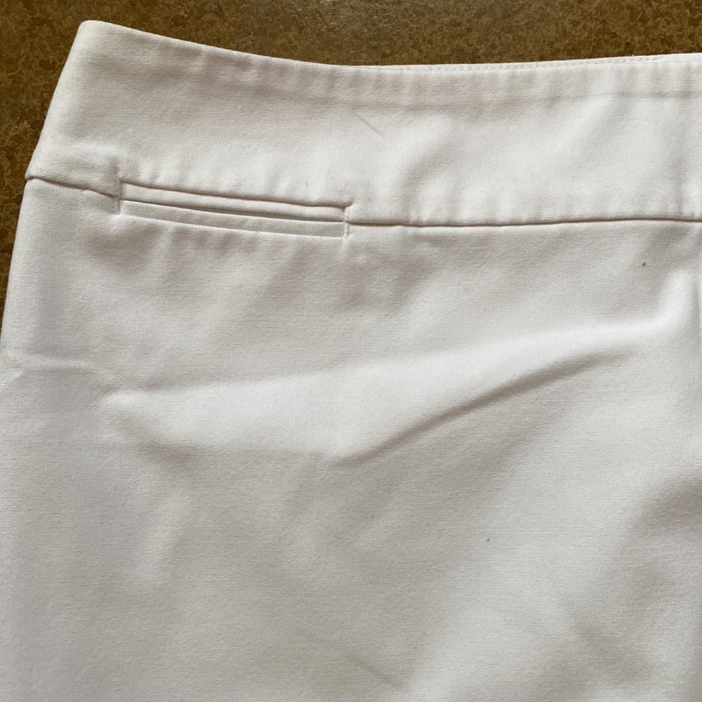 Talbots White Lined Stretch Flat Front Pencil Ski… - image 2